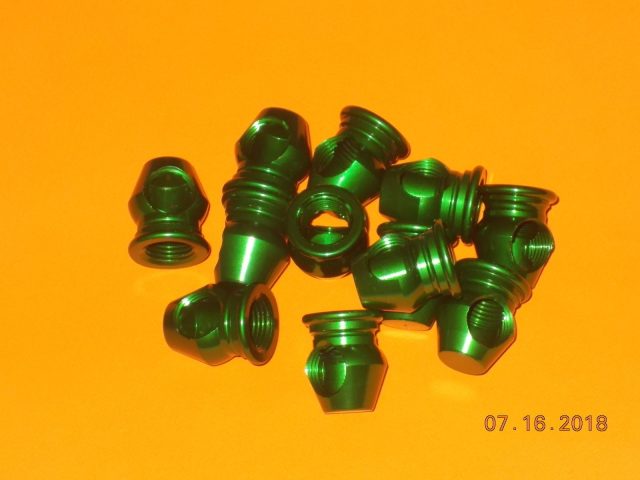 Tobacco Pipe parts & accessories – (1) 2 Way Elbow – Acorn – Anodized – Green