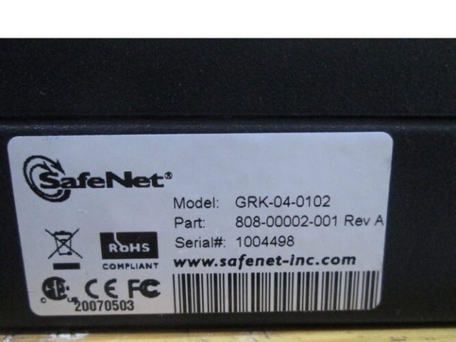 808-00002-001 SafeNet Firewall Hardware Security Module GRK-04-0102 (Brand New)