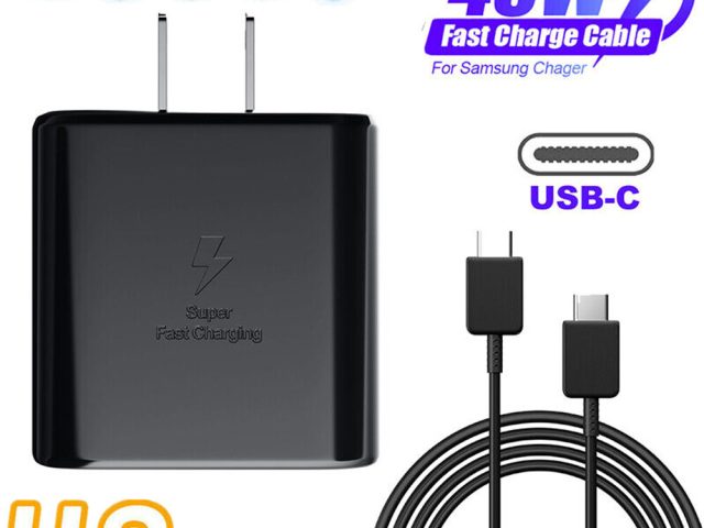 45W Super Fast Wall Charger & 6FT Cable USB-C For Samsung Galaxy S20 S21 S22 S23
