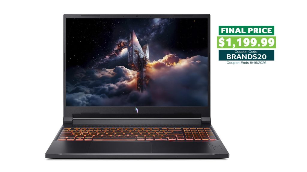 Acer Nitro V 16″ Gaming Laptop WUXGA NVIDIA RTX 5070 16GB 512GB SSD Core 7