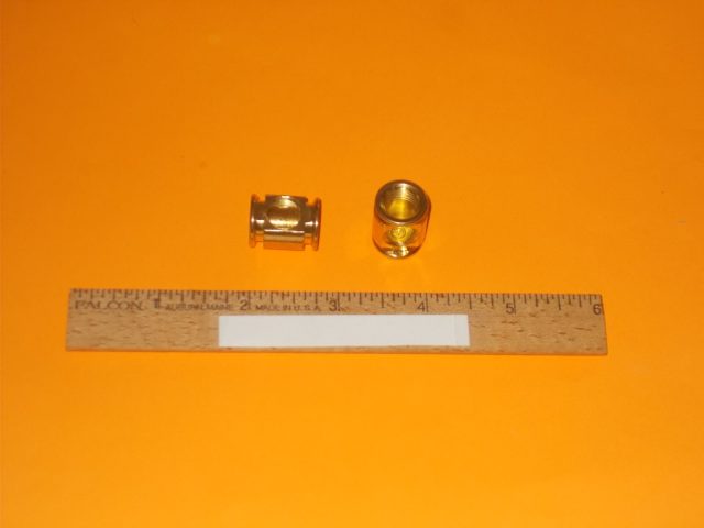 Tobacco Pipe parts & accessories – (1) 2 Way Elbow – Round- Brass